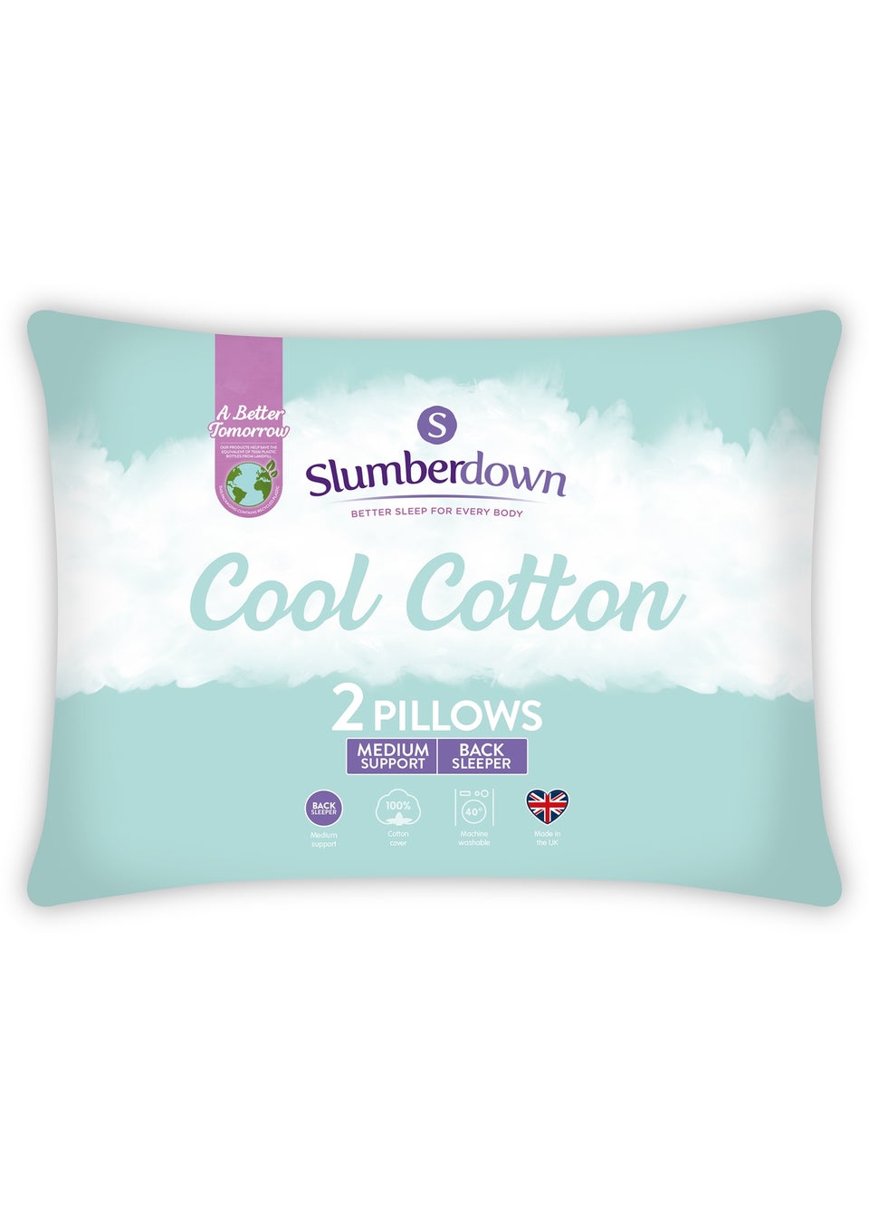 Slumberdown Cool Cotton Pillow Pair