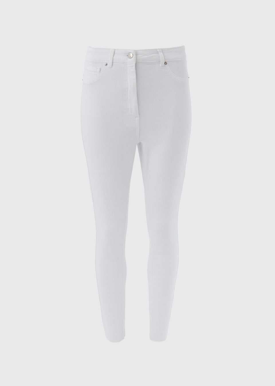 White Ankle Grazer Jeans