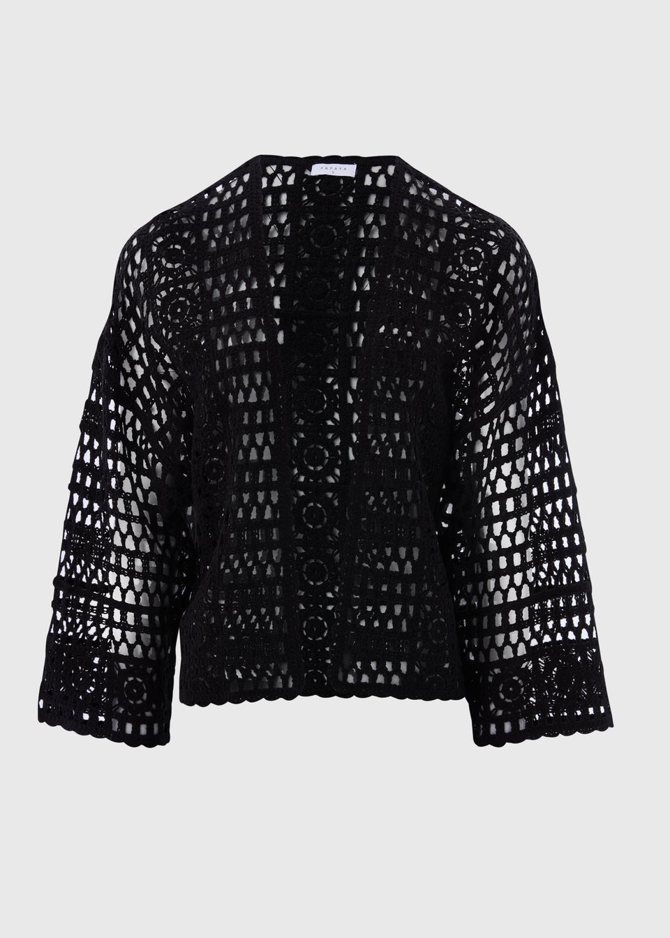 Black Crochet Cardigan