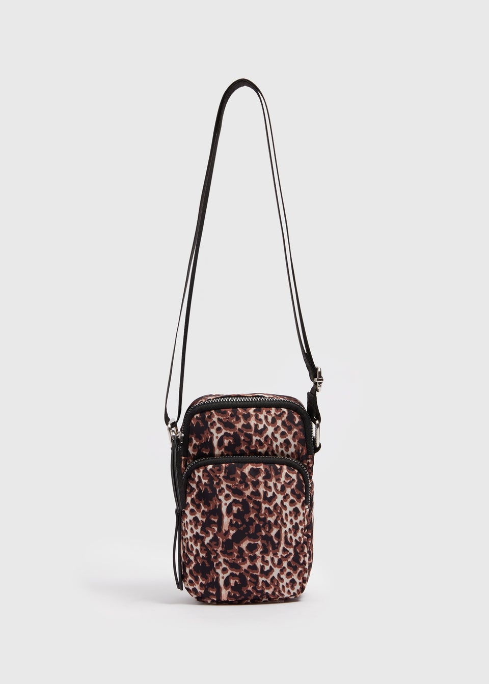 Leopard Print Nylon Phone Bag