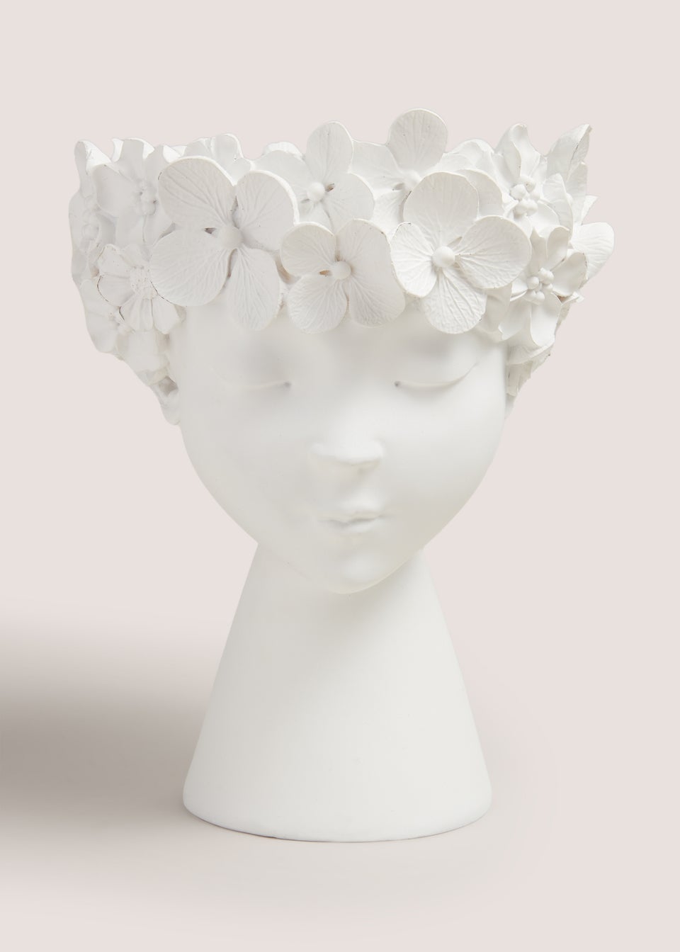 White Lady Head Ornament (24cm x 19cm x 19cm)