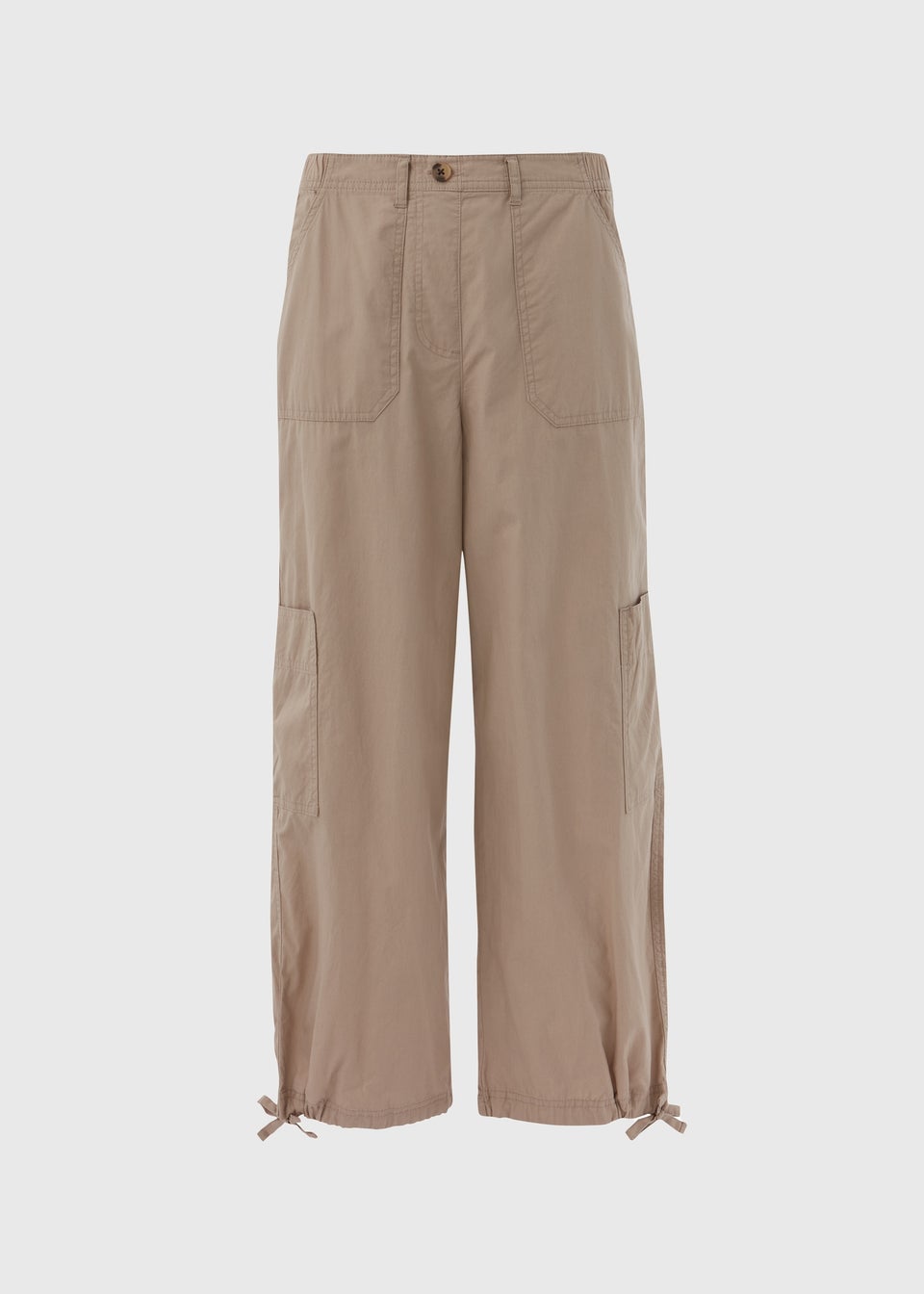 Beige Cropped Trousers