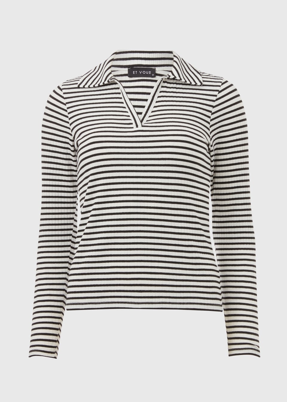 Et Vous Monochrome Stripe Long Sleeve T-Shirt
