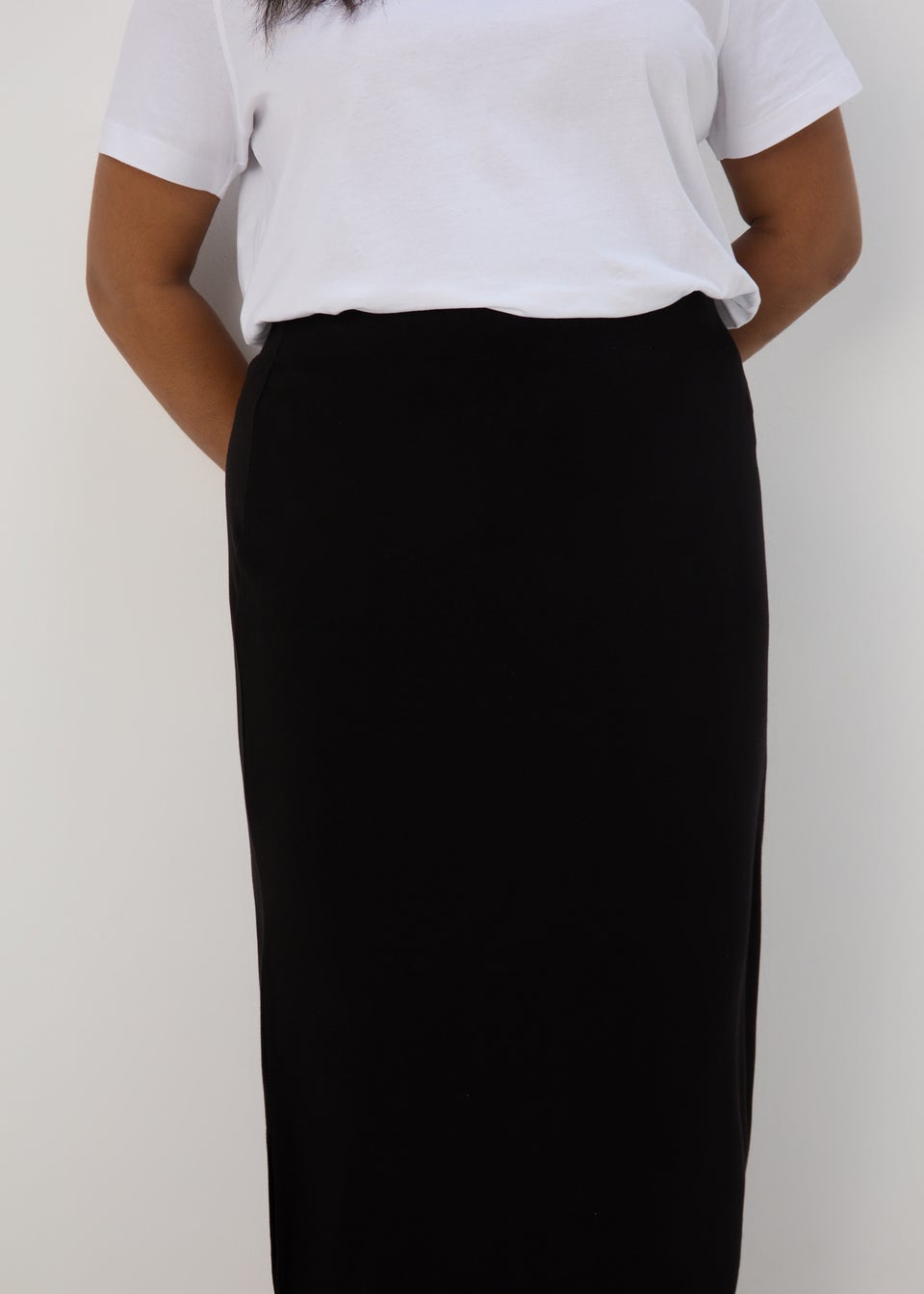 Papaya Petite Black Jersey Maxi Skirt