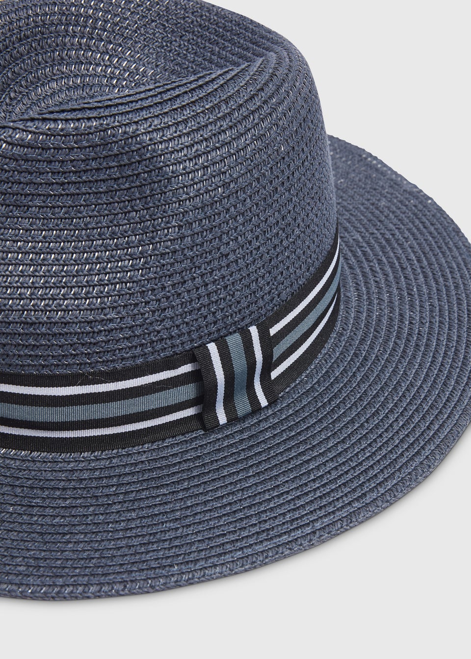 Navy Stripe Panama Hat