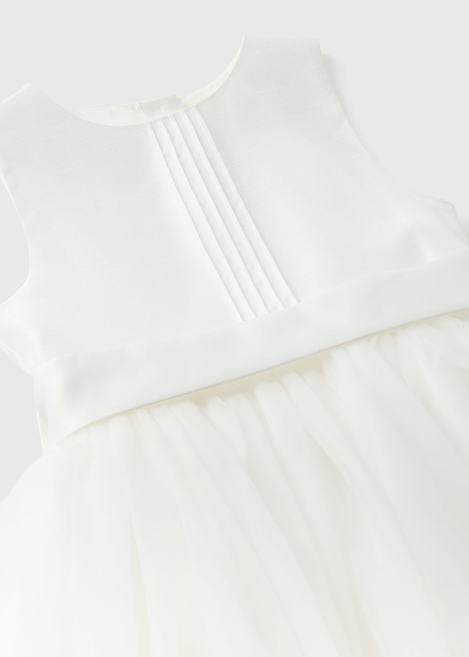 Girls Ivory Bridesmaid Pintuck Dress (1-10yrs)