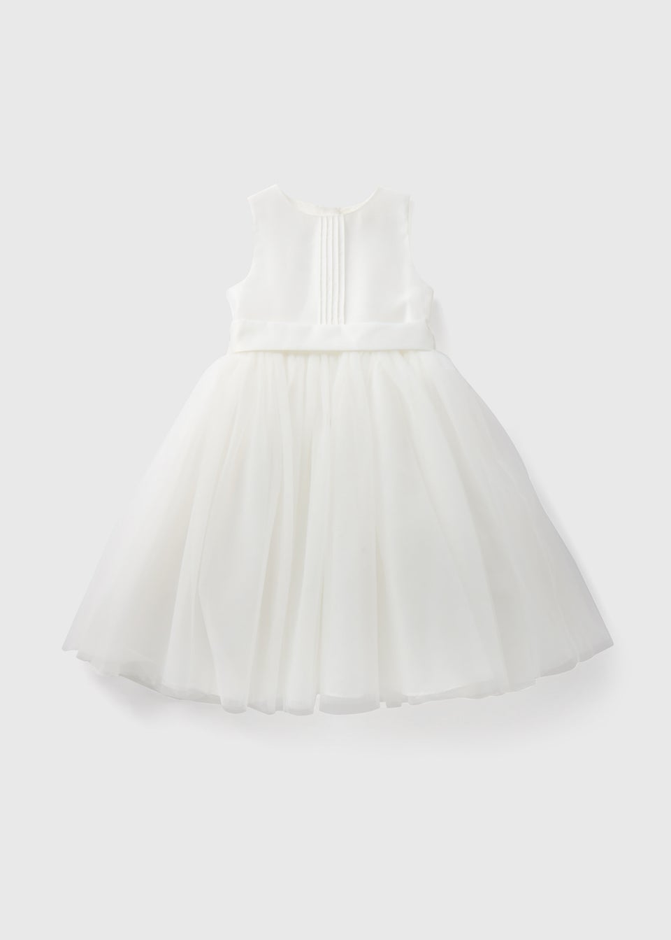 Girls Ivory Bridesmaid Pintuck Dress 1 10yrs Matalan