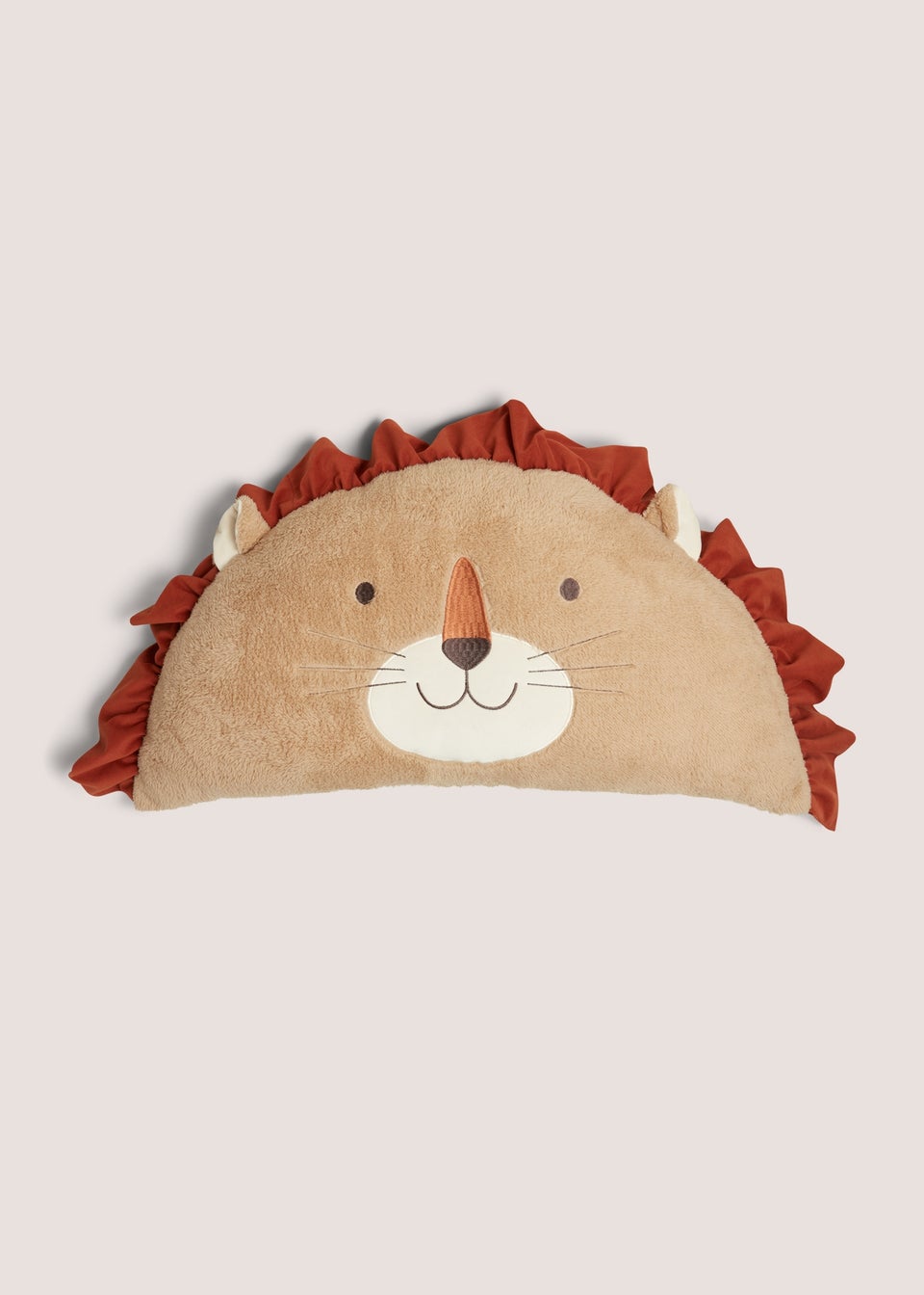 Beige Lion Fleece Cushion (90cm x 40cm)
