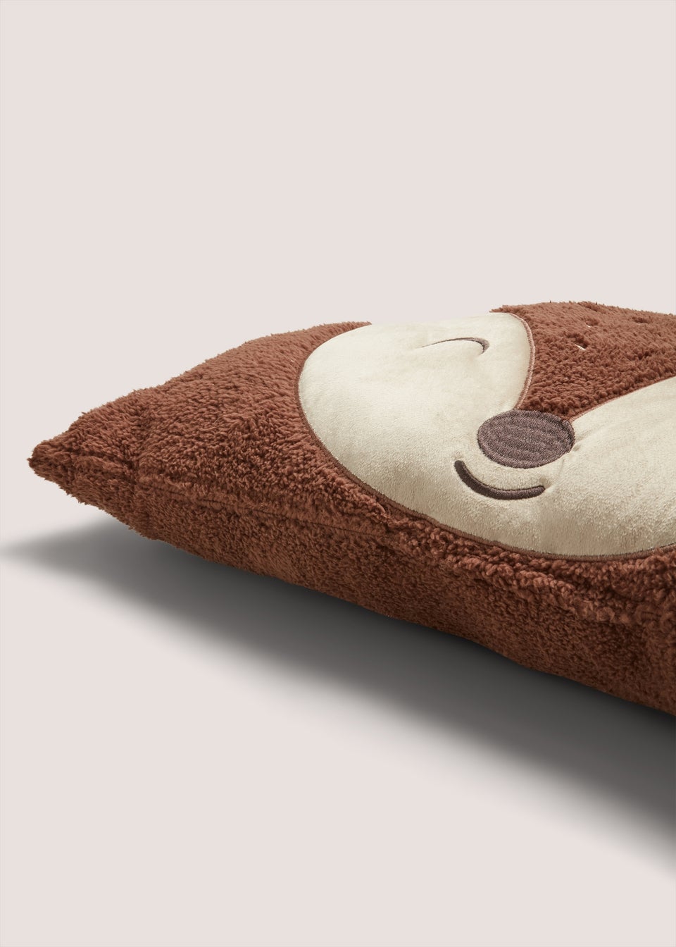 Brown Hedgehog Fleece Cushion (90cm x 40cm)