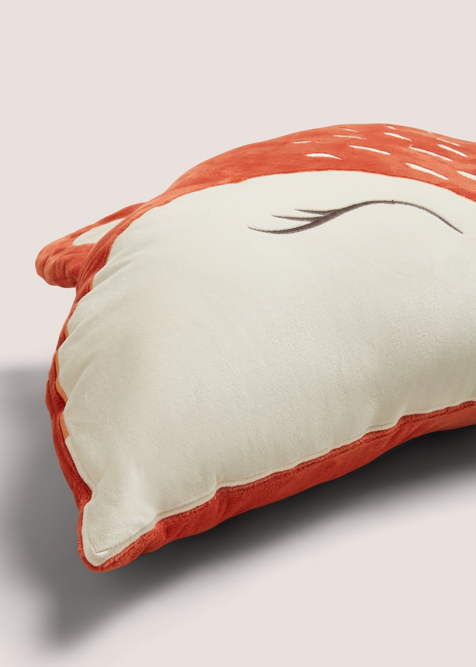 Orange Fox Fleece Cushion