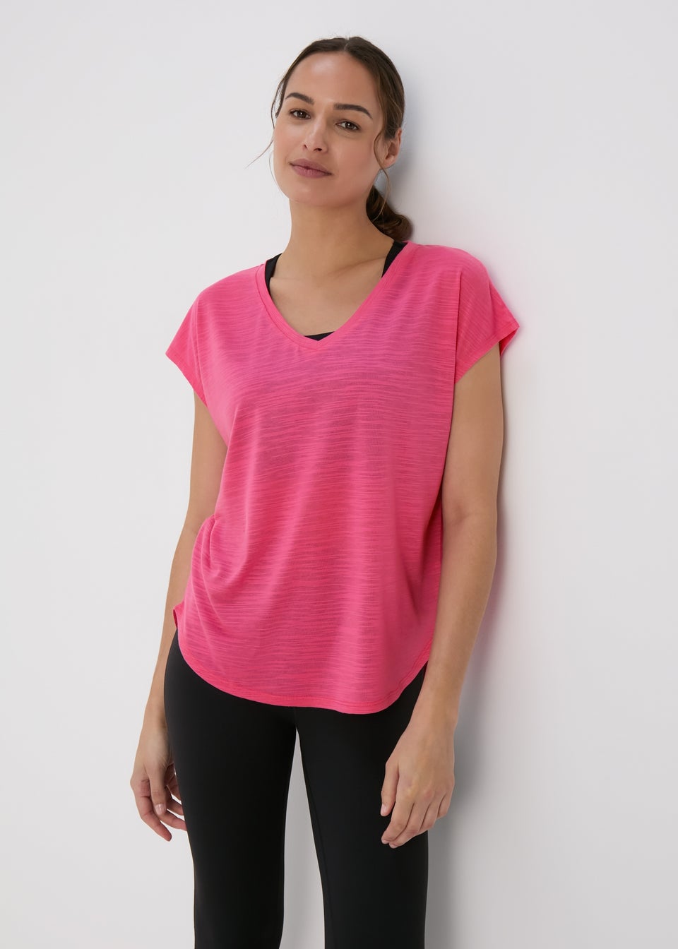 Souluxe Pink V Neck T-Shirt