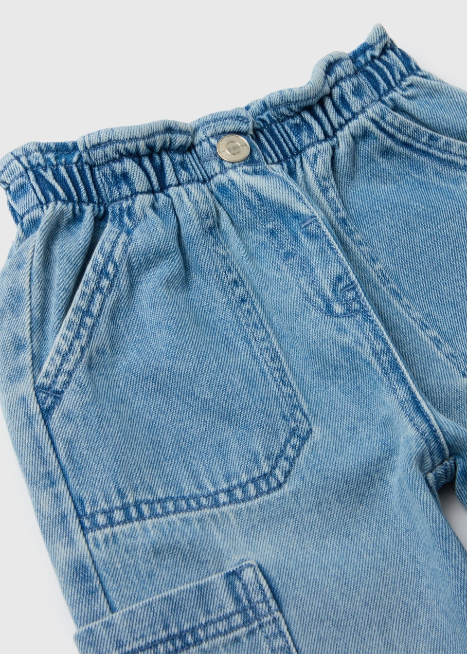 Girls Blue Cargo Jeans (1-7yrs)