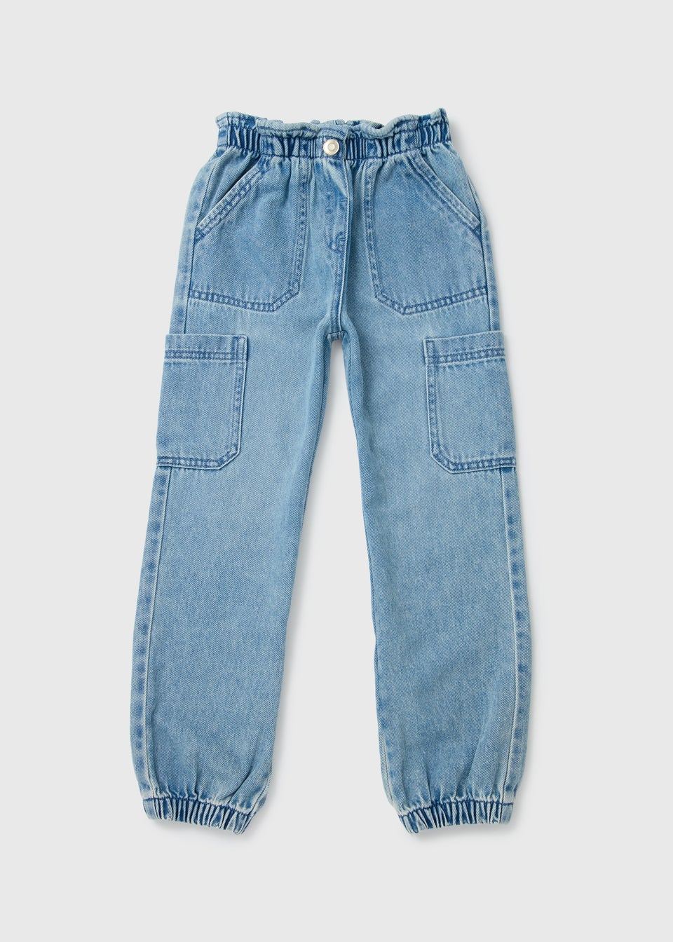 Girls Blue Cargo Jeans (1-7yrs)