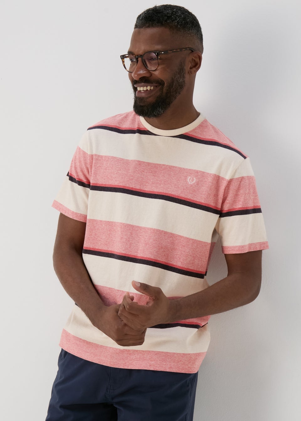 Pink Stripe Block T-Shirt