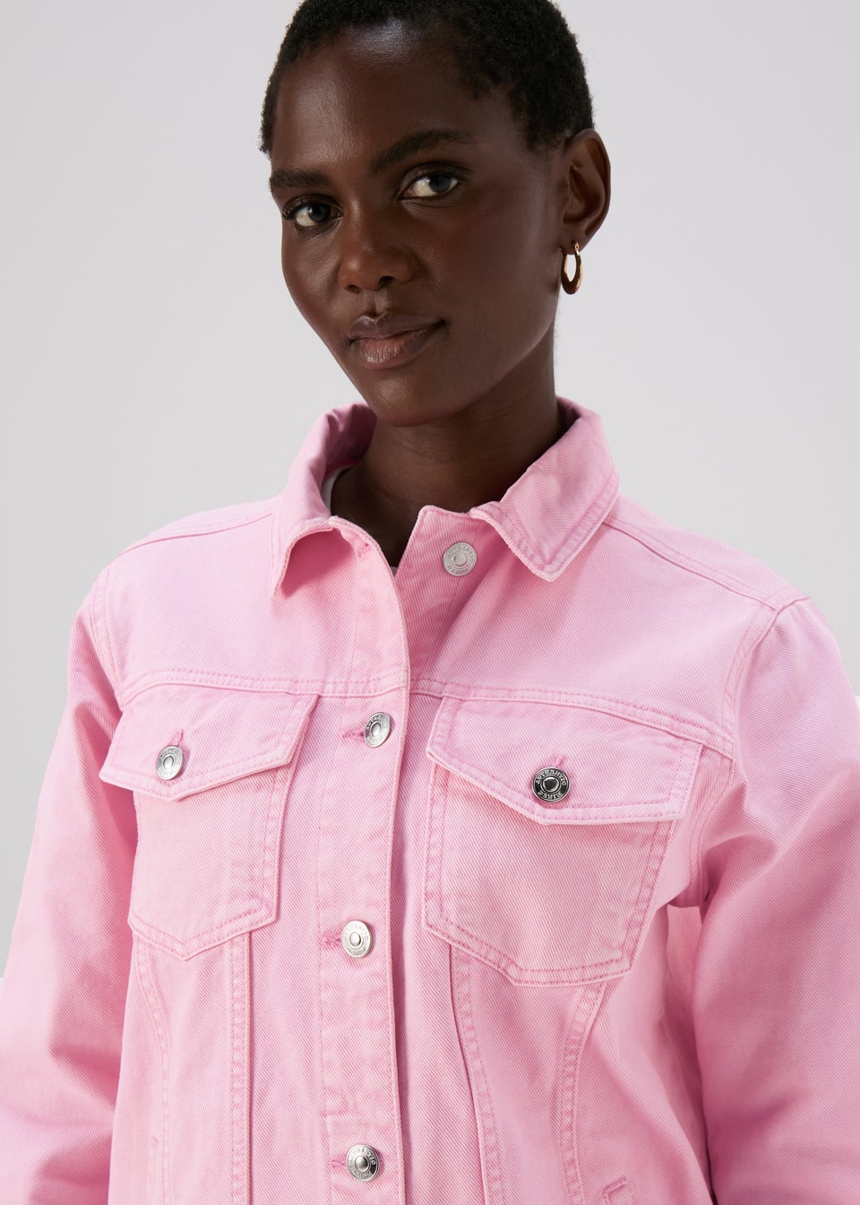 Pink jean jacket womens shop
