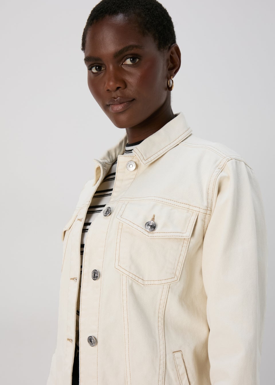 Ecru Denim Jacket Matalan
