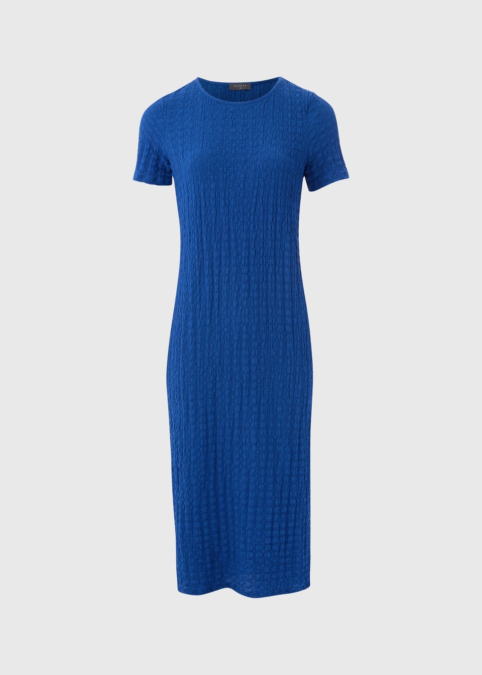 Blue Textured Midi Dress