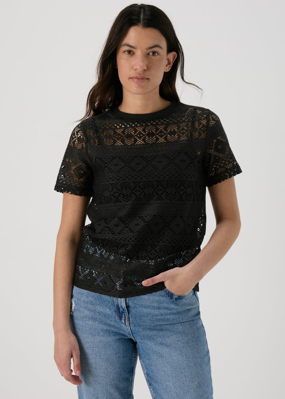 Black Lace T-Shirt