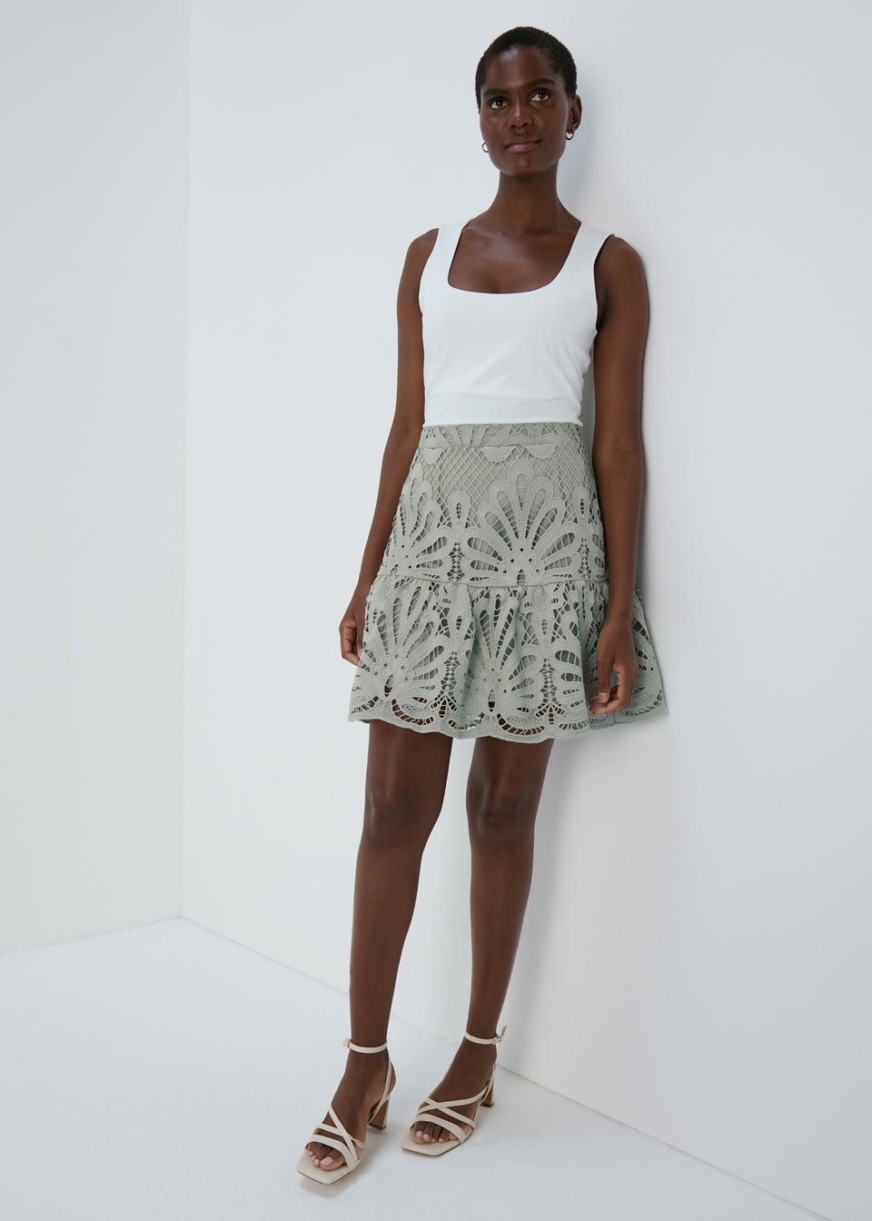 Et Vous Mint Lace Mini Skirt Matalan