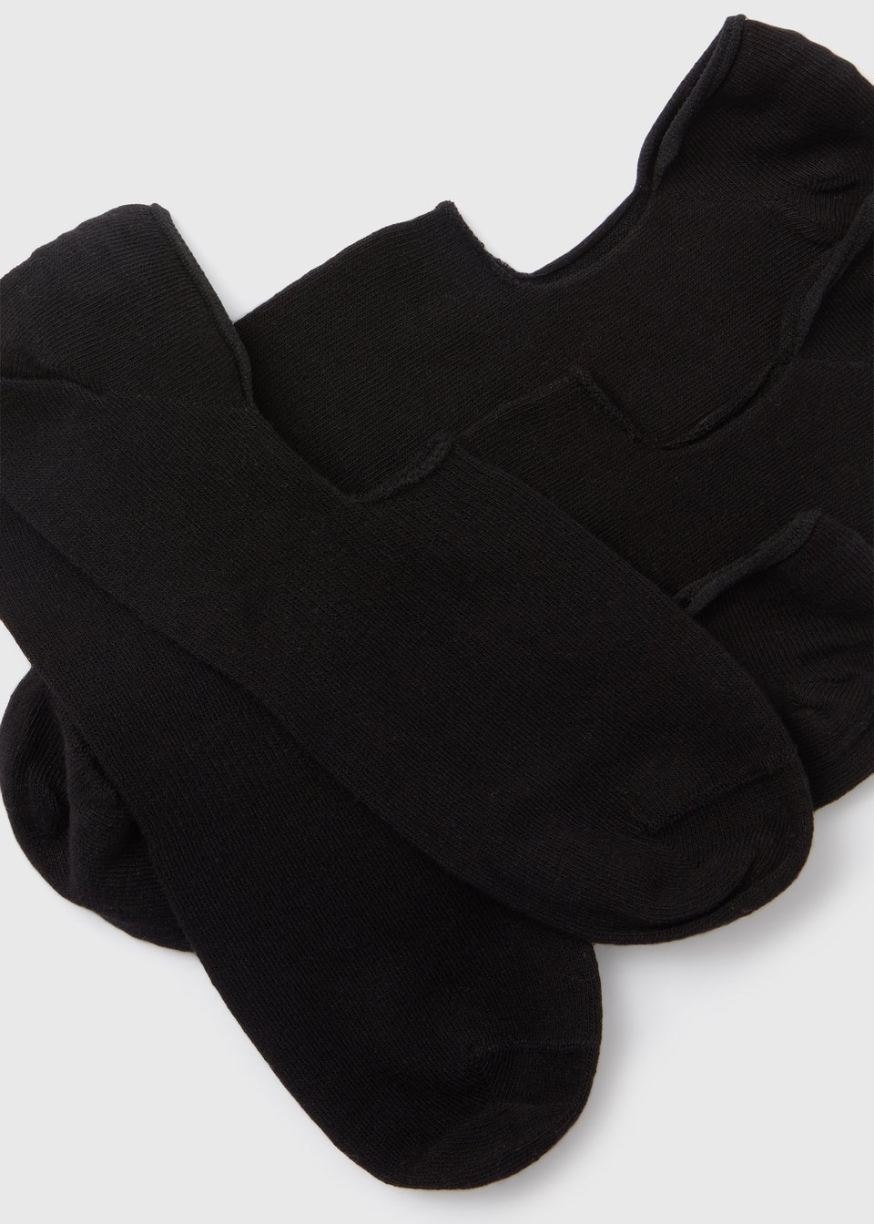 5 Pack Black Invisible Socks - Matalan