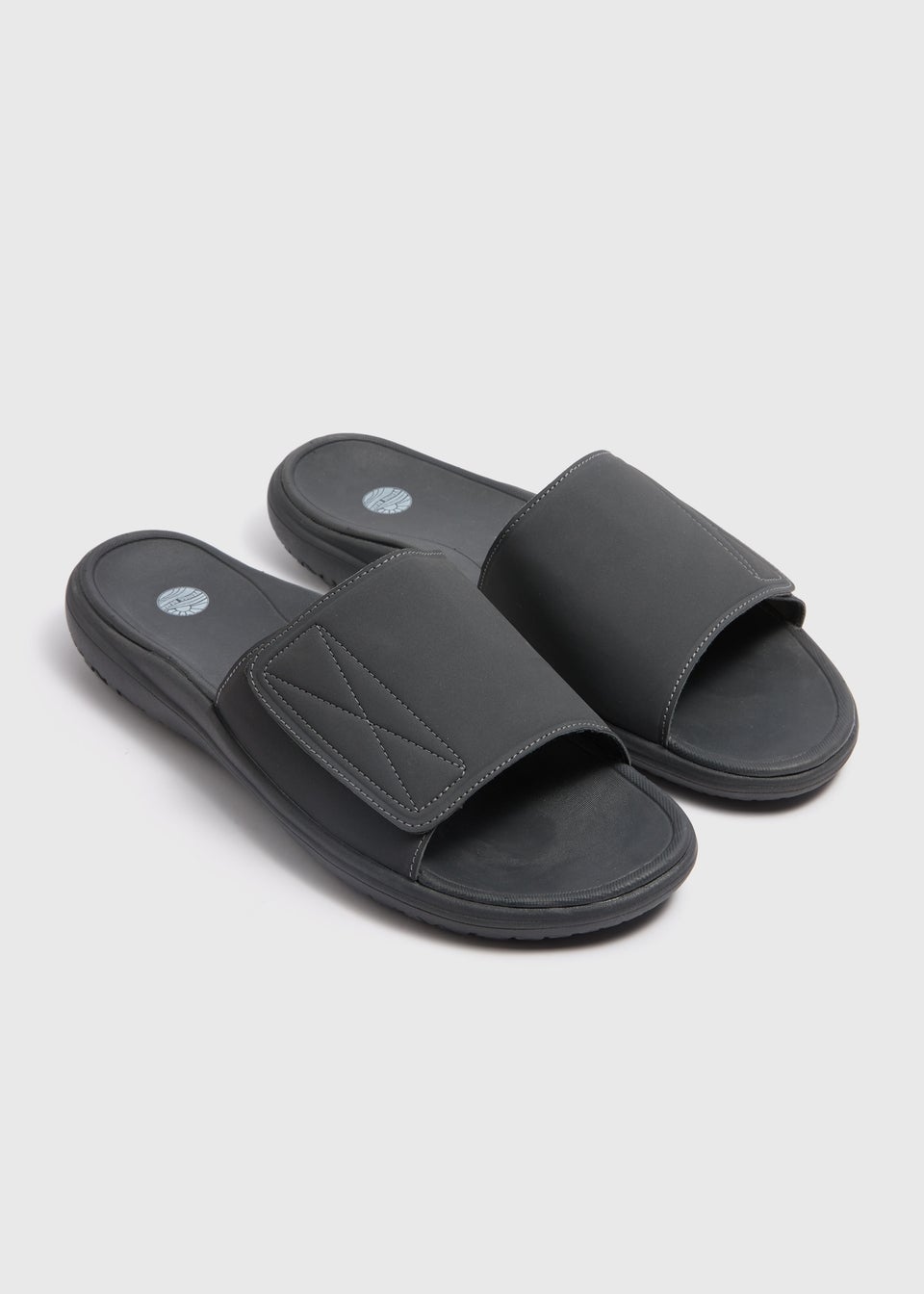 Grey Comfort Footbed Flip Flops