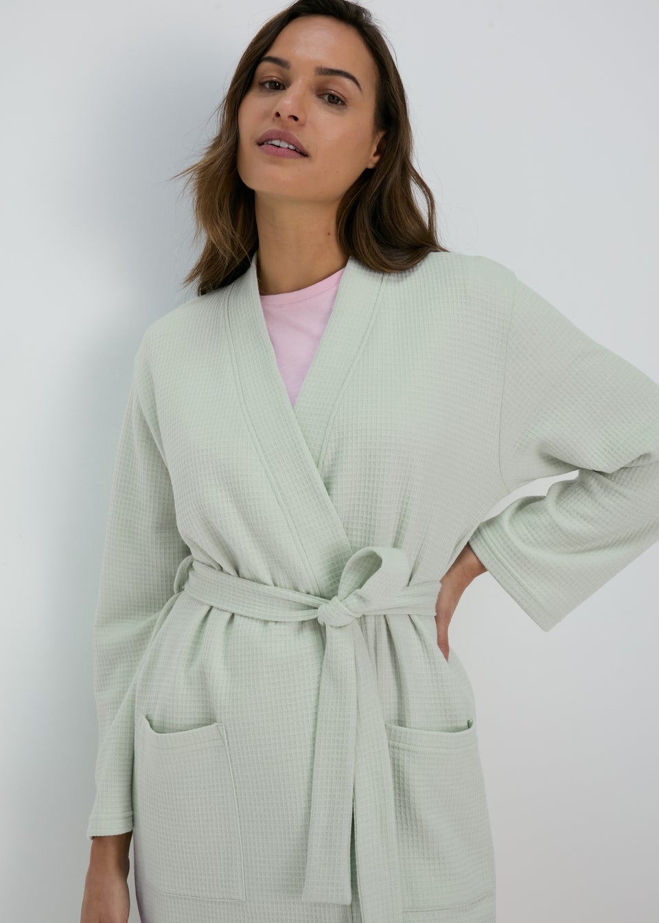 Sage Waffle Dressing Gown Matalan