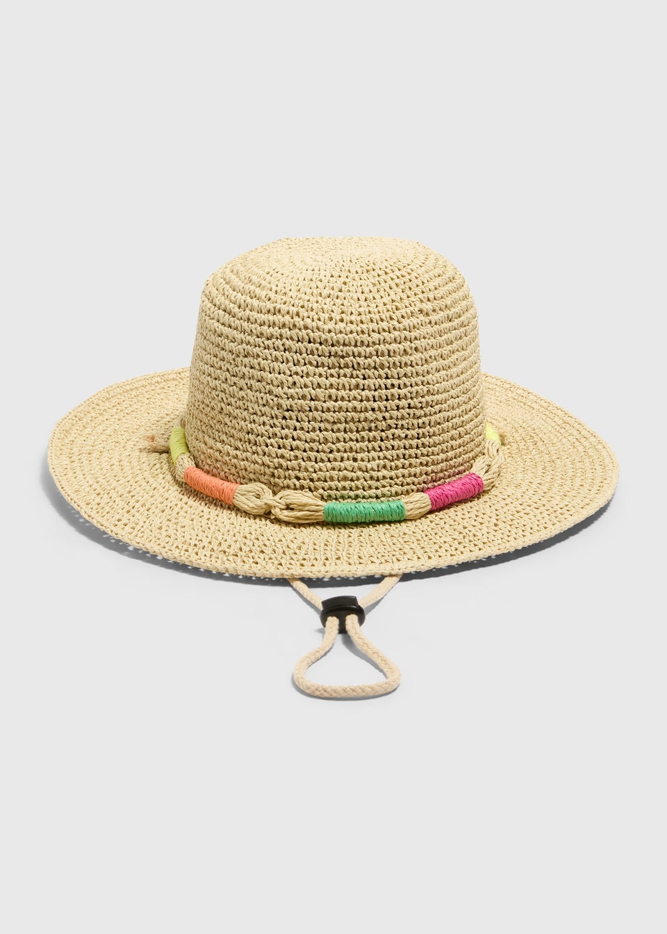 Natural Rope Trim Trilby Hat