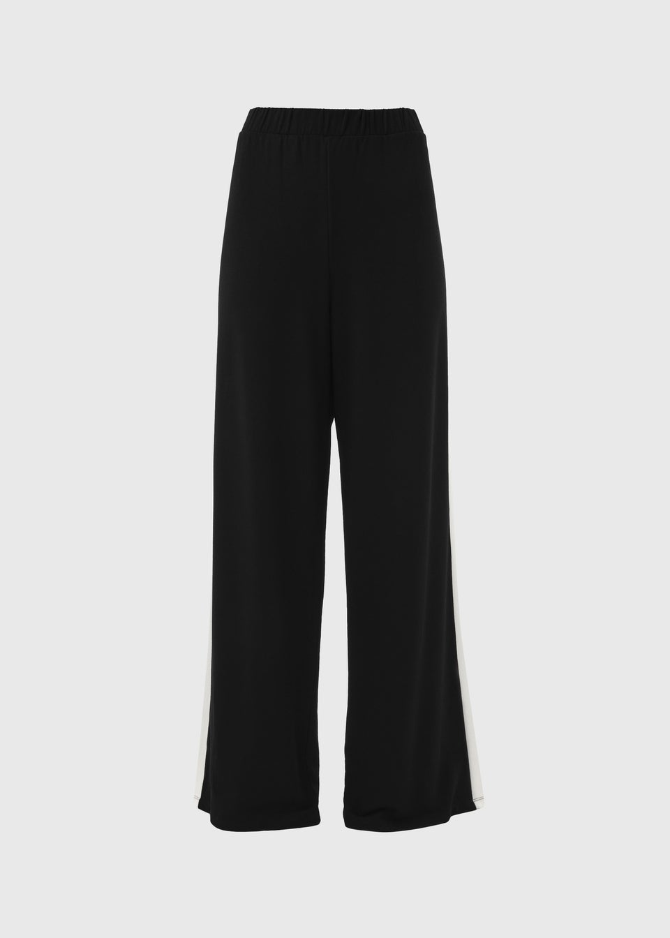 Black Side Stripe Wide Leg Trousers