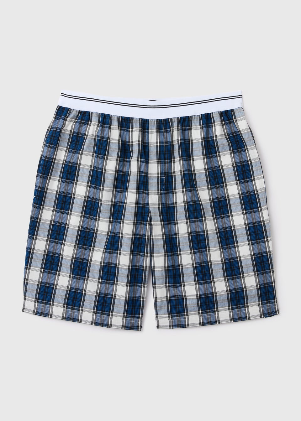 Blue Check Woven Shorts