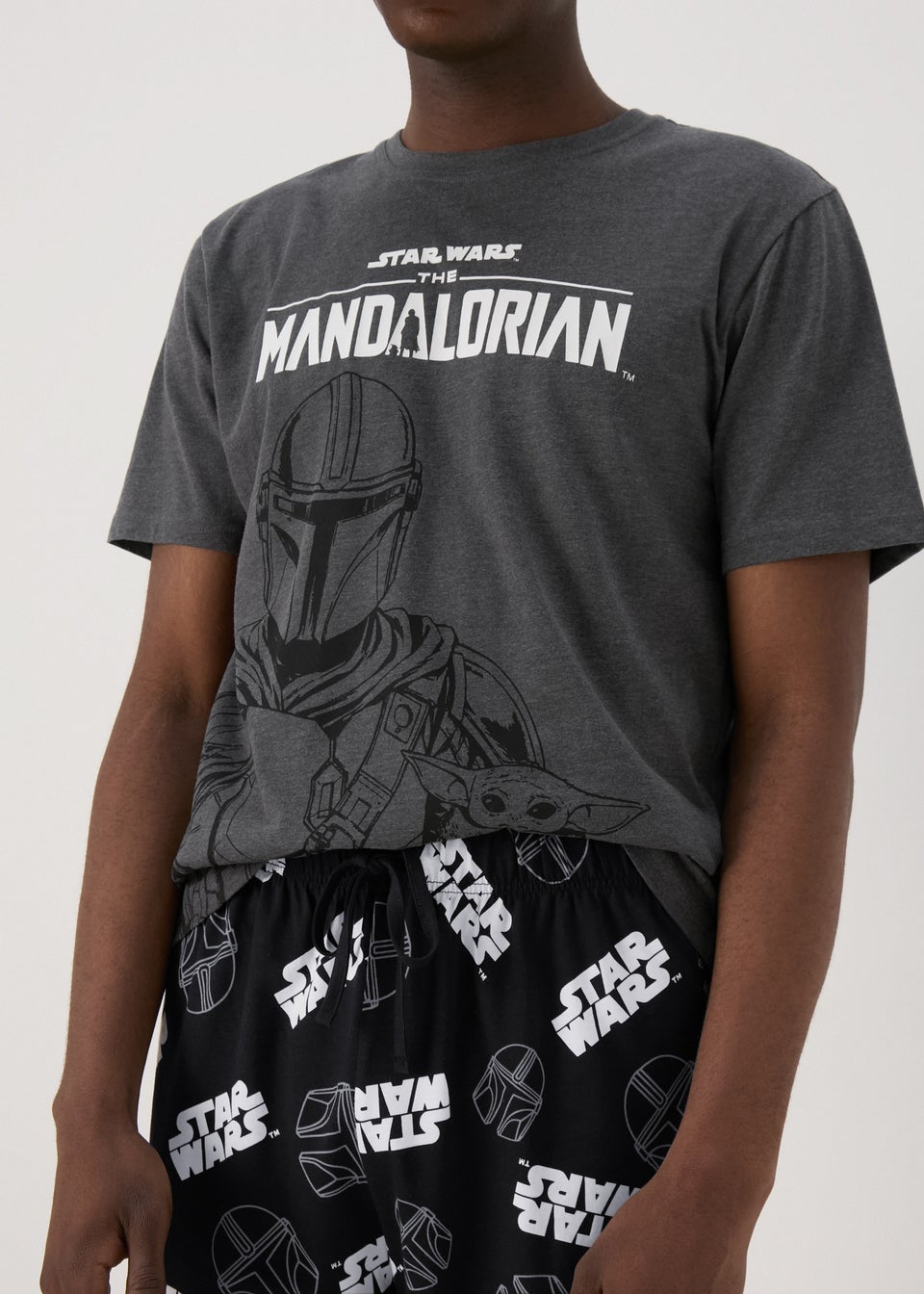 Mandalorian Grey Shorts Set