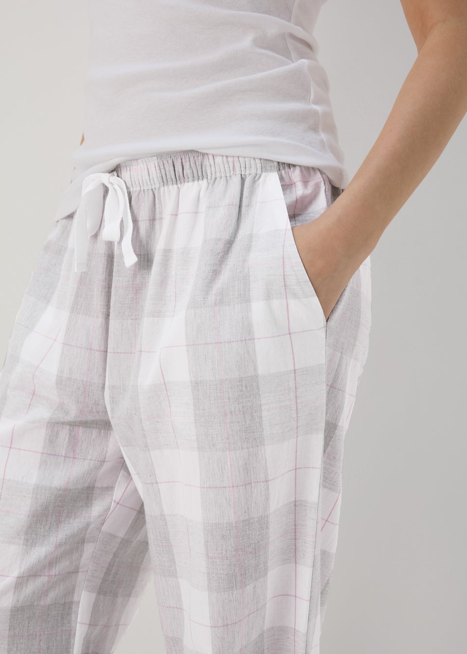 Grey Check Design Pyjama Bottoms