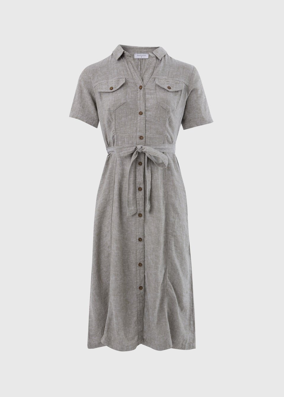 Sage Midi Shirt Dress