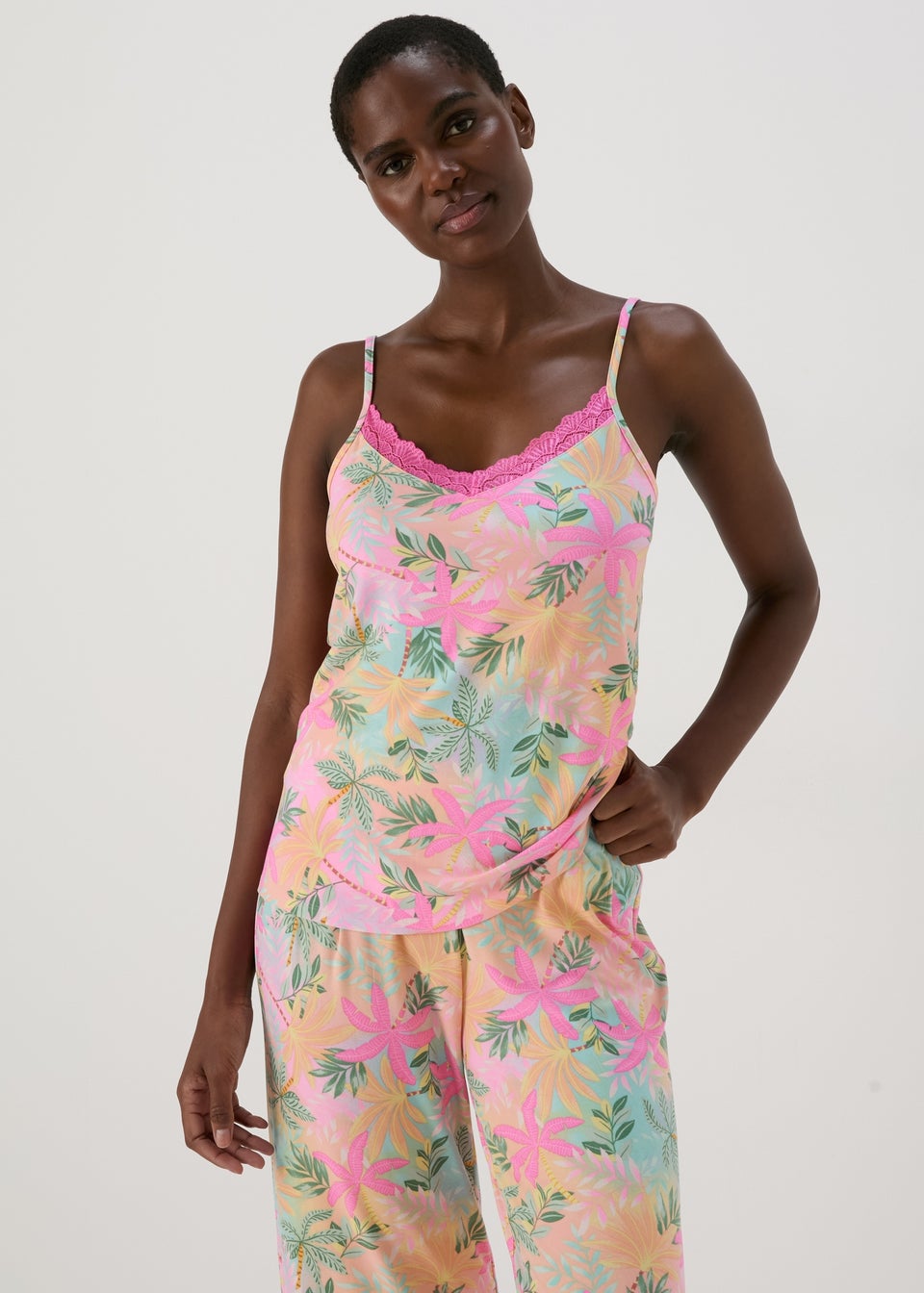 Multicolour Soft Touch Cami Pyjama Top