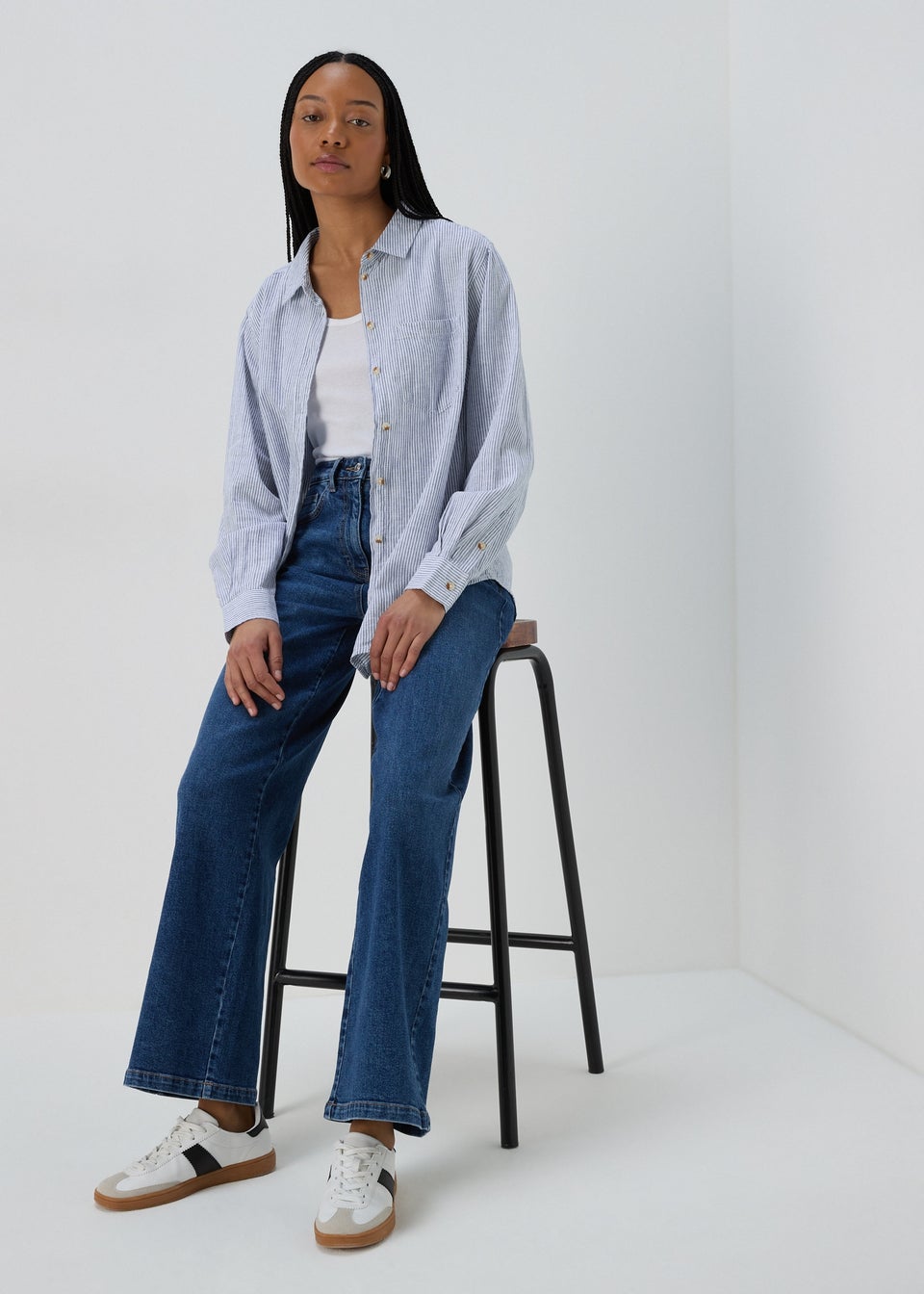 Blue Stripe Linen Shirt