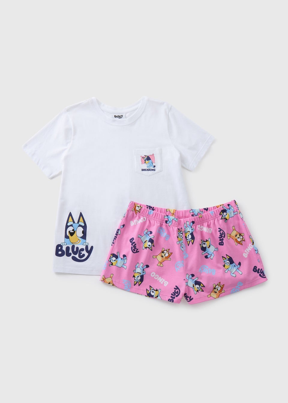 Bluey Top Shorts Pyjama Set Matalan