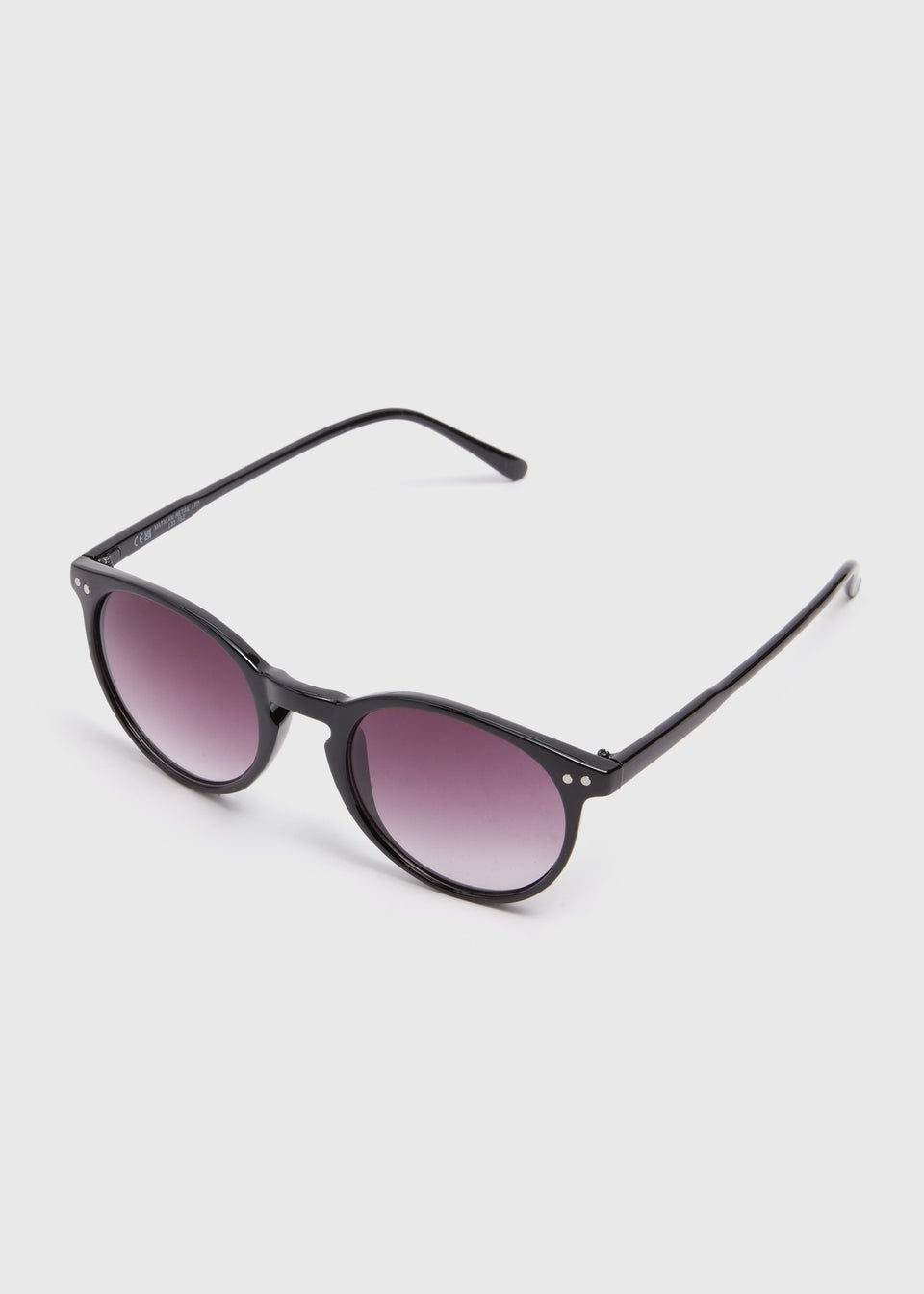 Classic Plastic Round Black Sunglasses