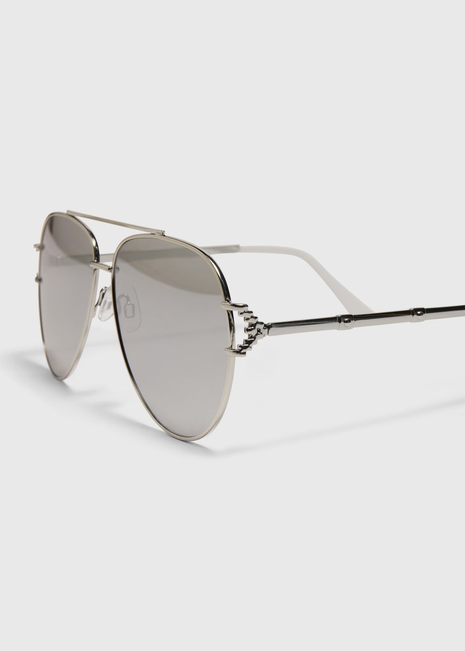 Papaya Silver Aviator Sunglasses