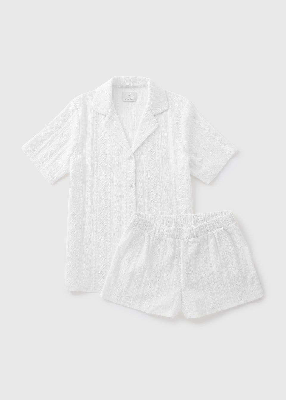 White Schifly Jersey Pyjama Set