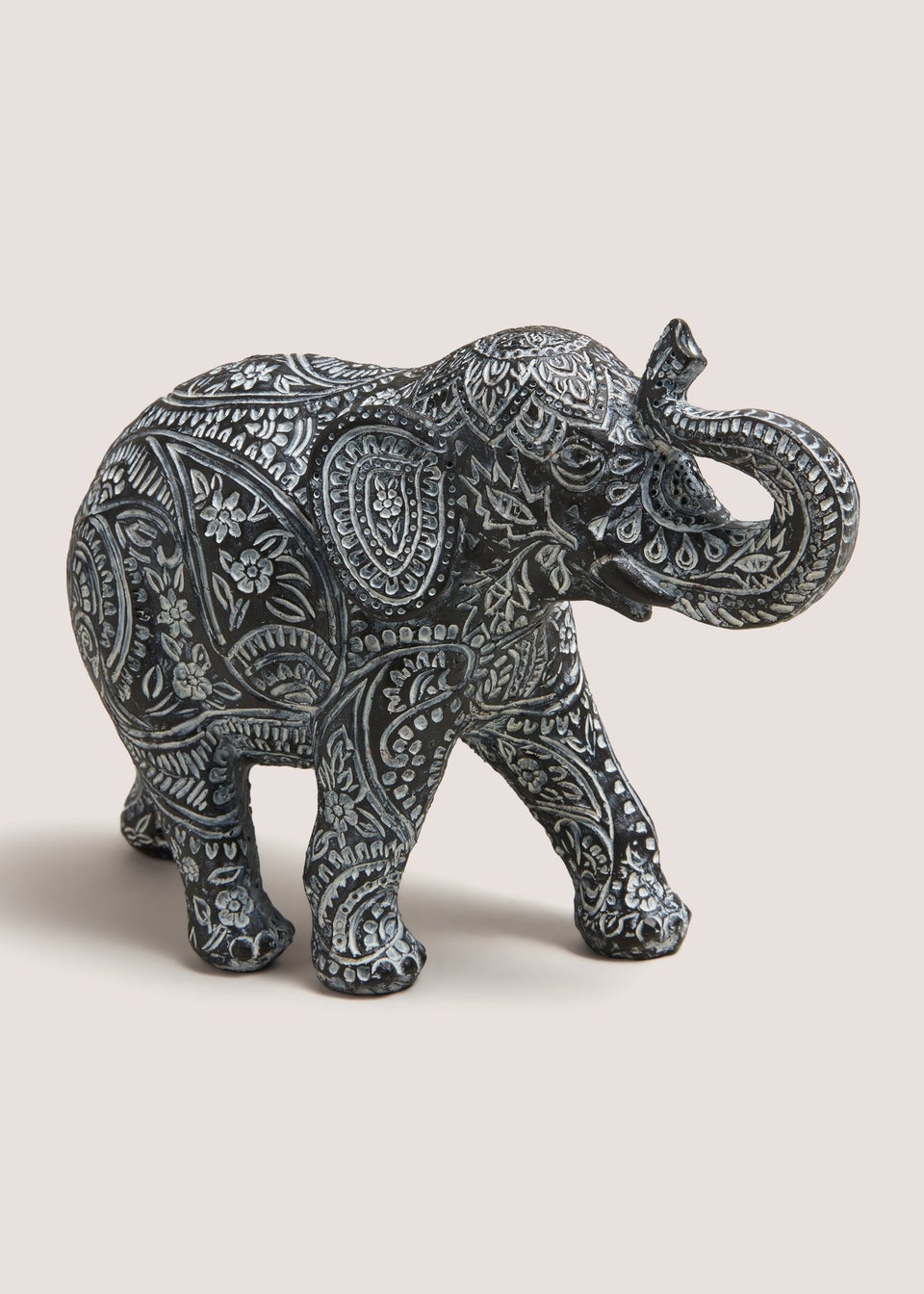 Black Small Elephant  Ornament (14.5cm x 20cm x 85cm)