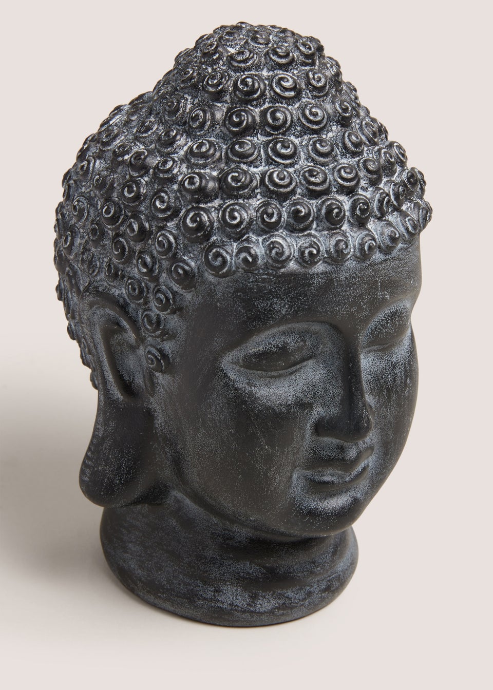 Black Small Buddha Head (21.3cm x 12.8cm x 12cm)