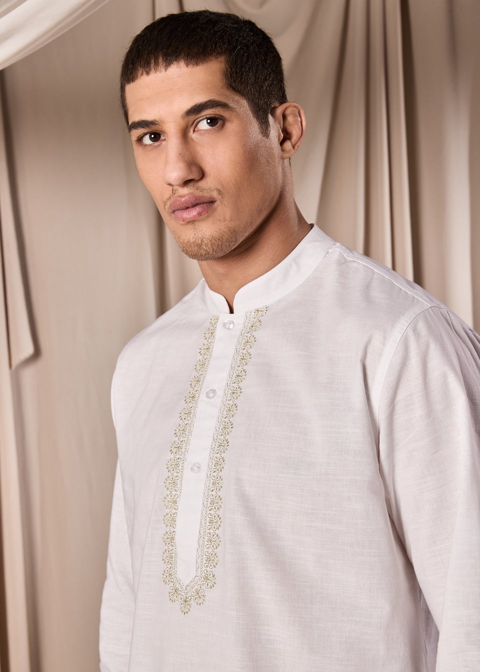 White Eid Kurta Shirt
