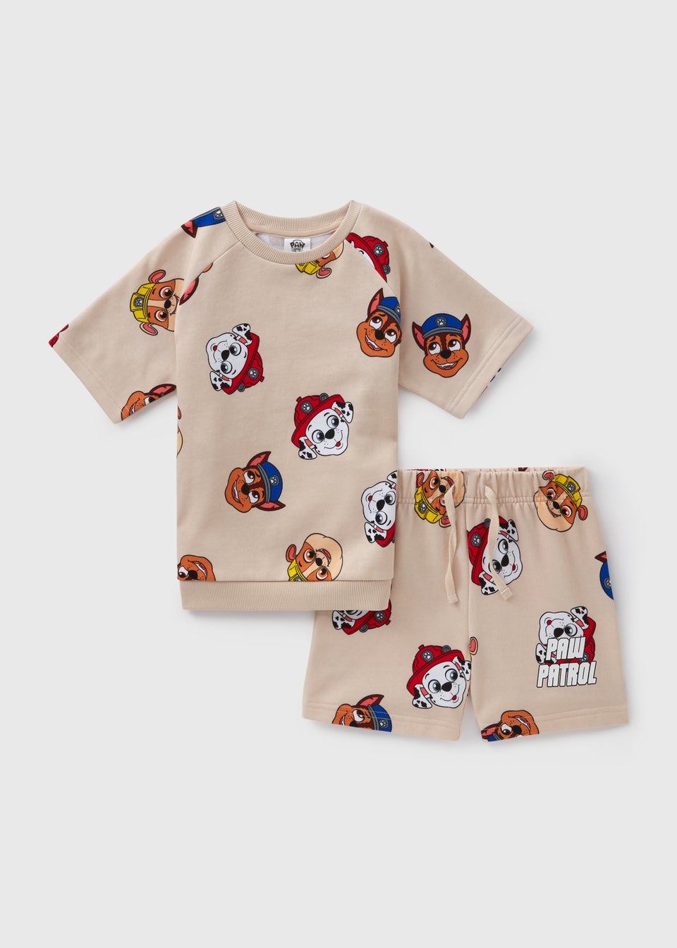 Paw Patrol Boys Oatmeal Top and Short Sets (1-6yrs)