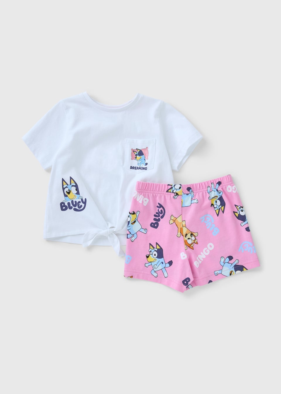 Bluey Kids Pink Shortie Pyjama Set (1-6yrs)