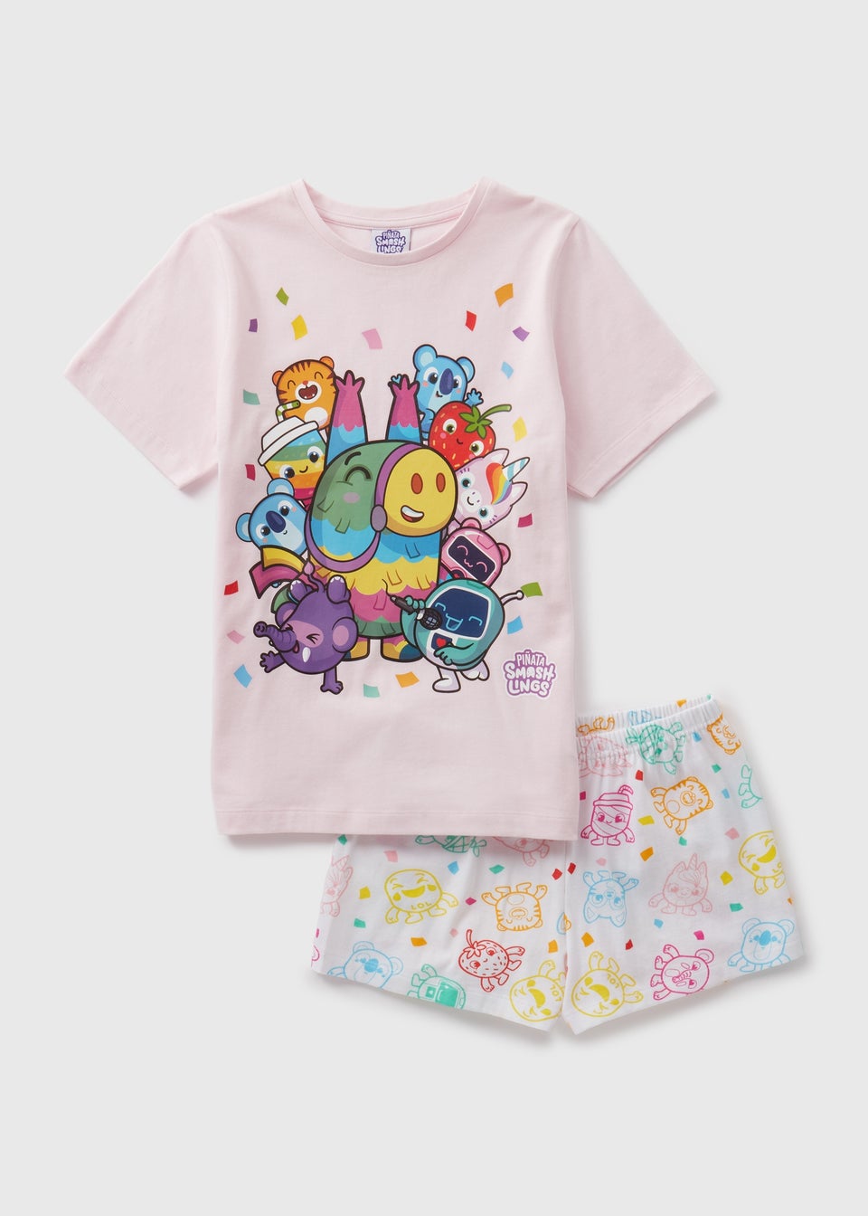 Smashlings Kids Pink Pyjama Top Shorts Set 5 12yrs Matalan