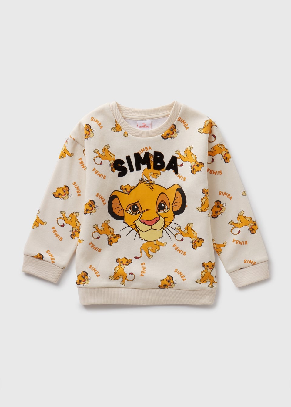 Disney Kids Beige Simba Sweatshirt 1 7yrs Matalan