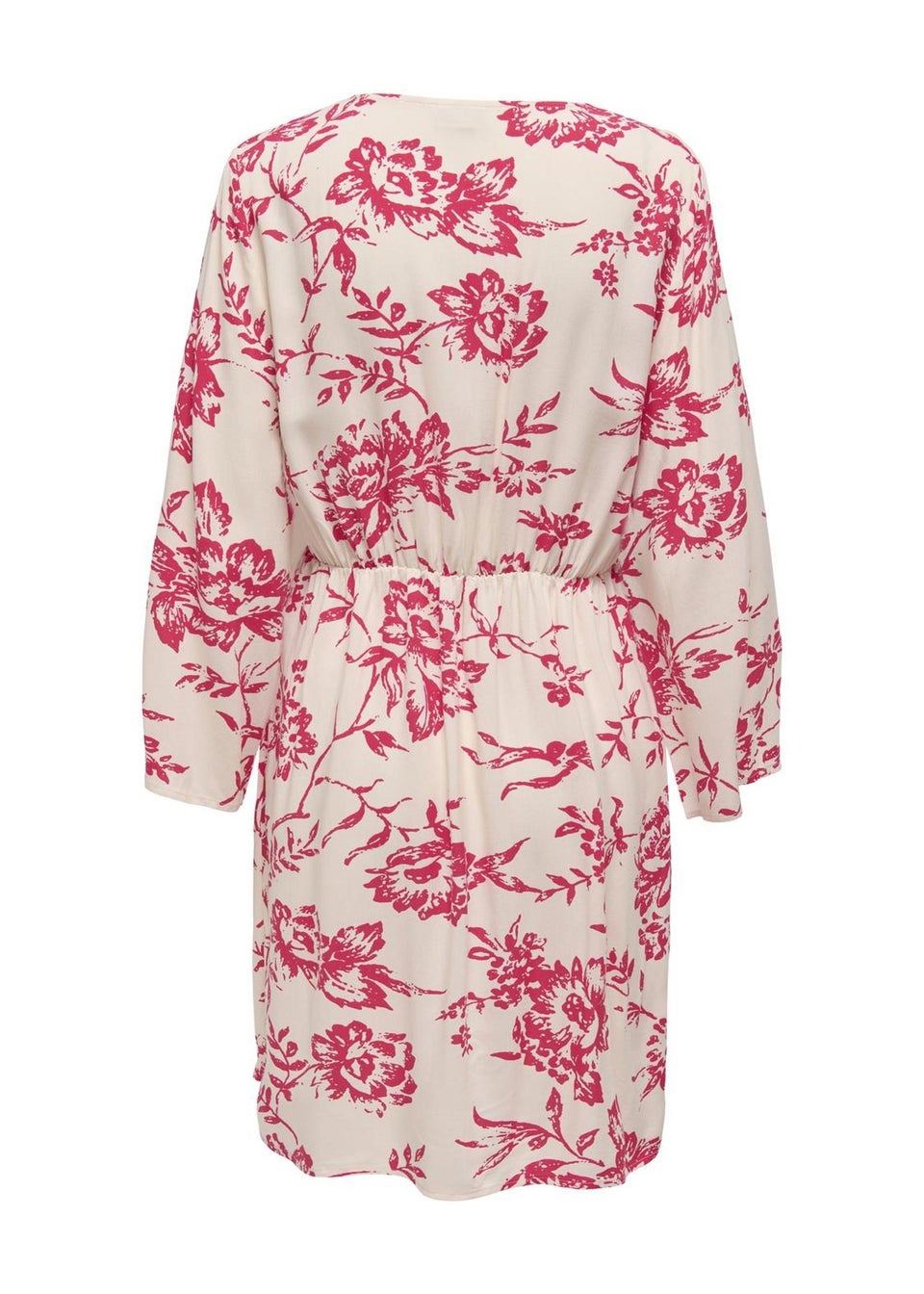 JDY Cream & Pink Floral Dress