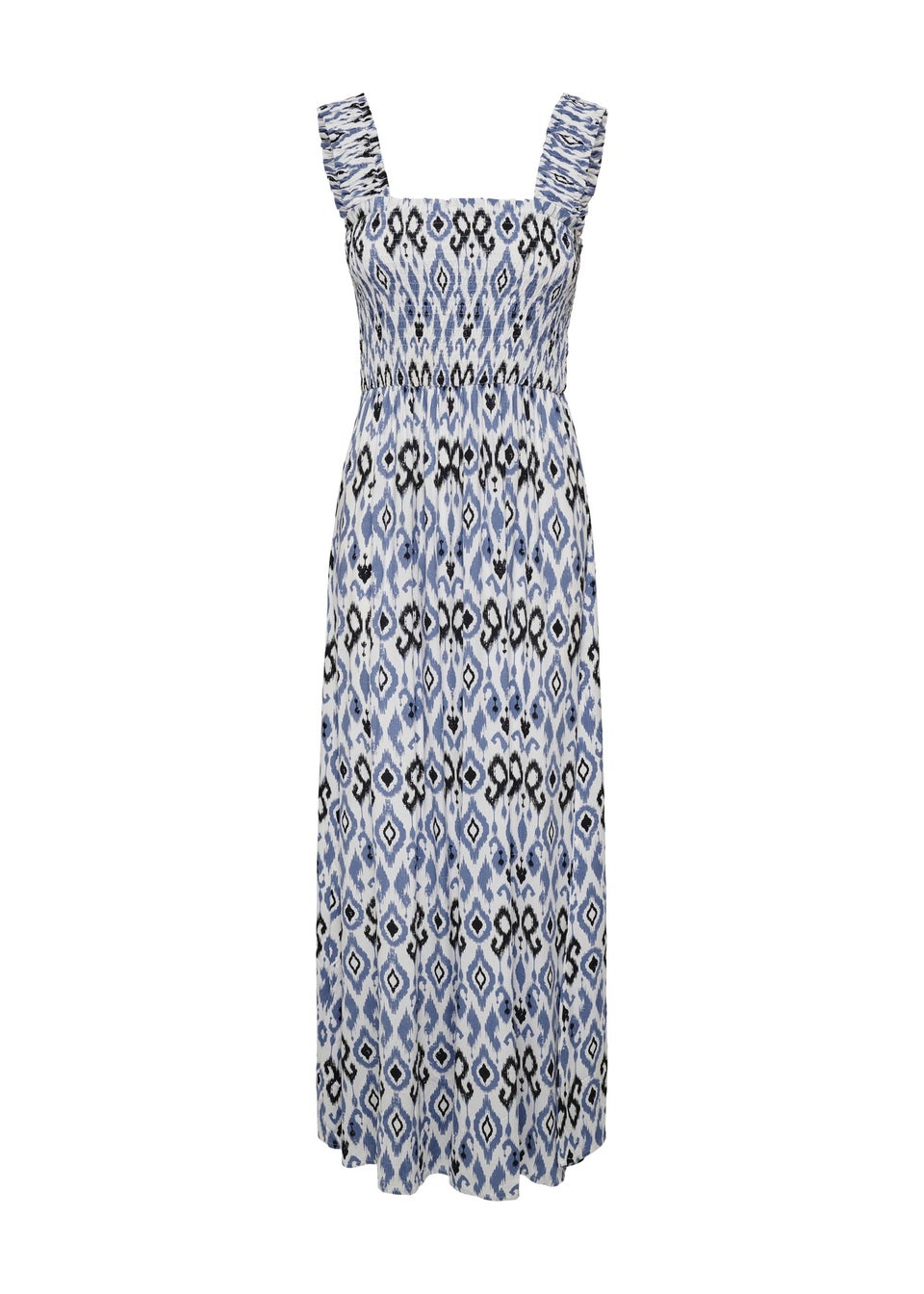 JDY Blue Print Smock Maxi Dress