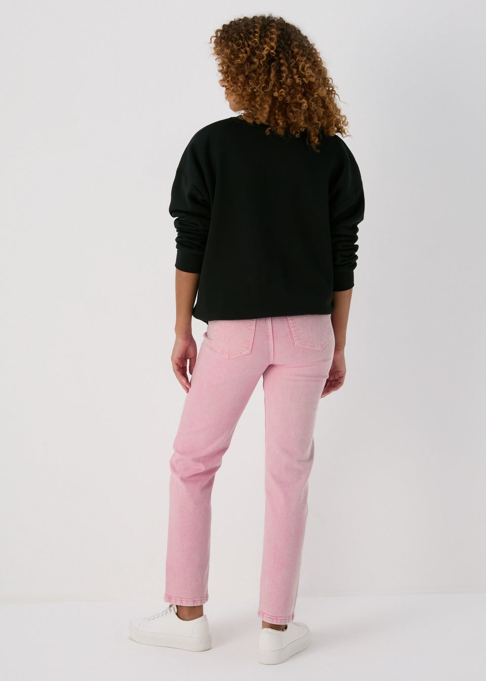 Pink Straight Fit Jeans