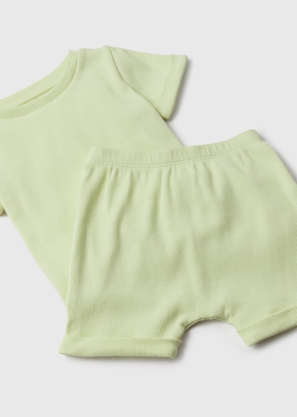 Baby Green Ribbed T-Shirt & Shorts Set (Newborn-23mths)