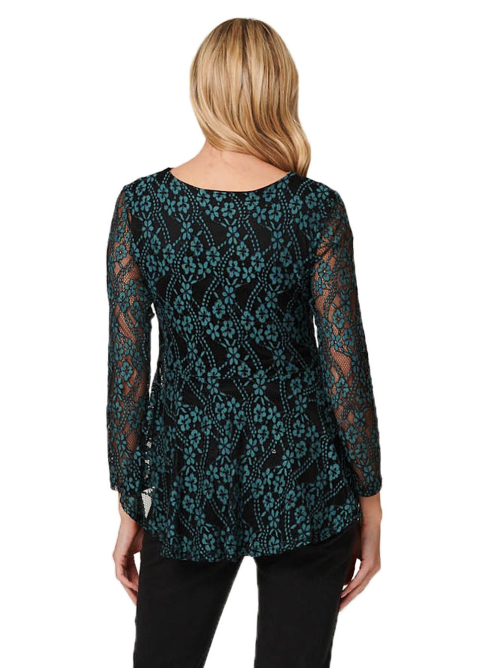 Lace zip front top discount
